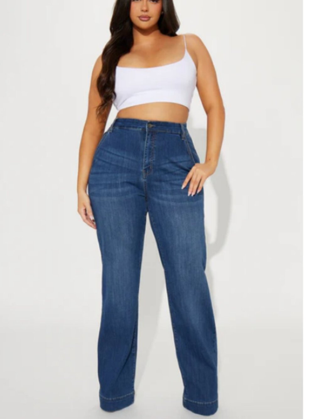 NWT -  14 TALL - Tall Margot Stretch Trouser Jeans - Dark Wash